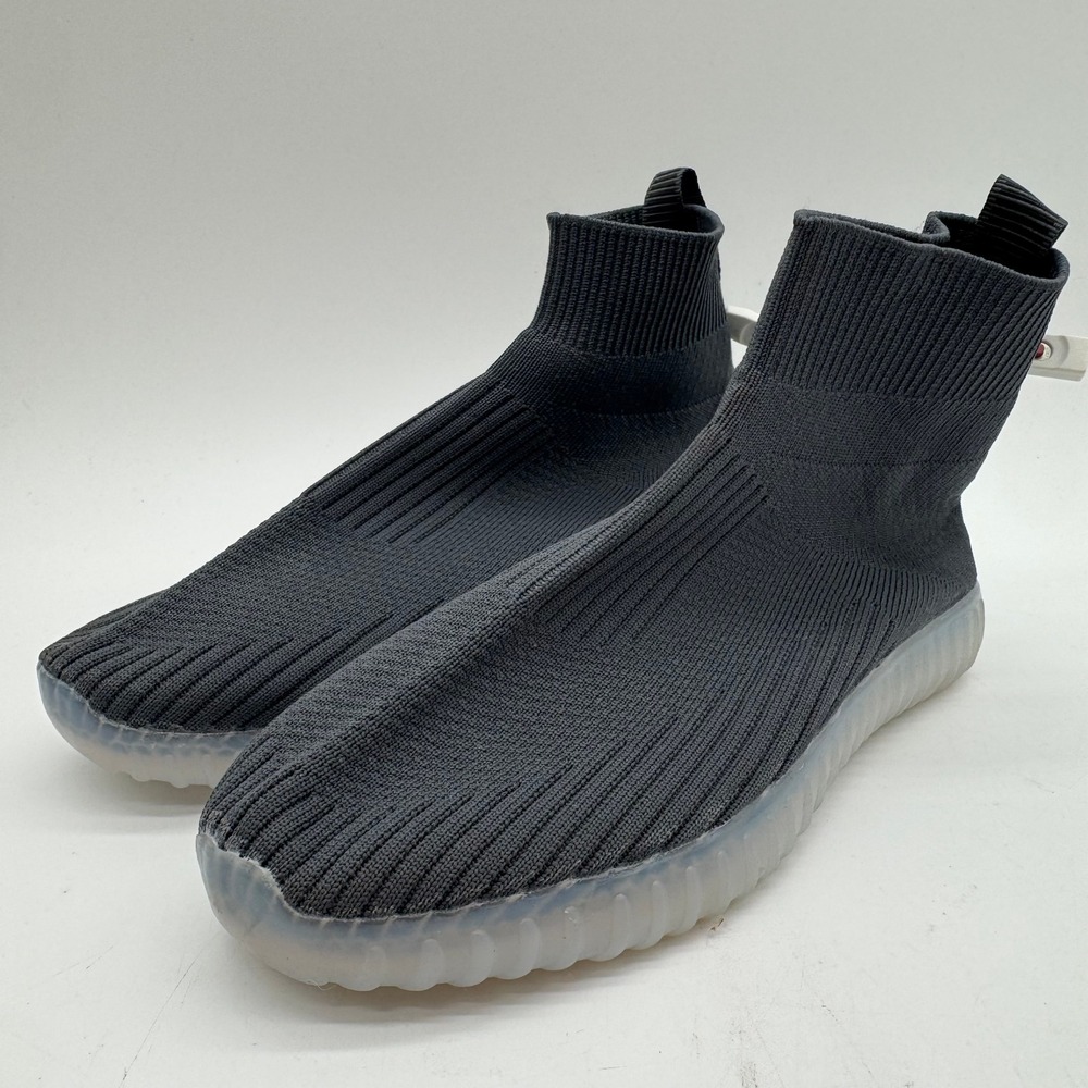 LED Light Up Sock Sneakers Women's 5.5 Black Knit Color Changing Shoes EU 36